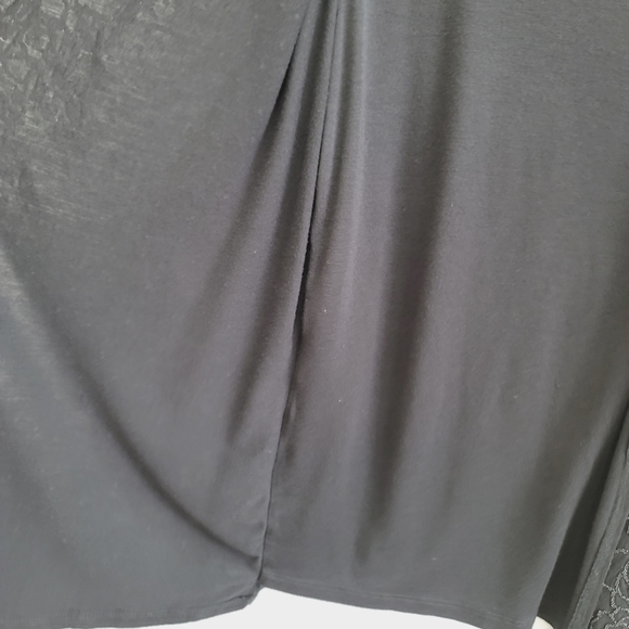 Christopher Banks Black Blouse Top with Faux Cardigan Women's Size Medium - Picture 9 of 13